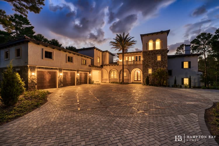 Custom Home Builders In Florida | Villa Affaccio Outside Dark View | Find Your Perfect Custom Home In Florida
