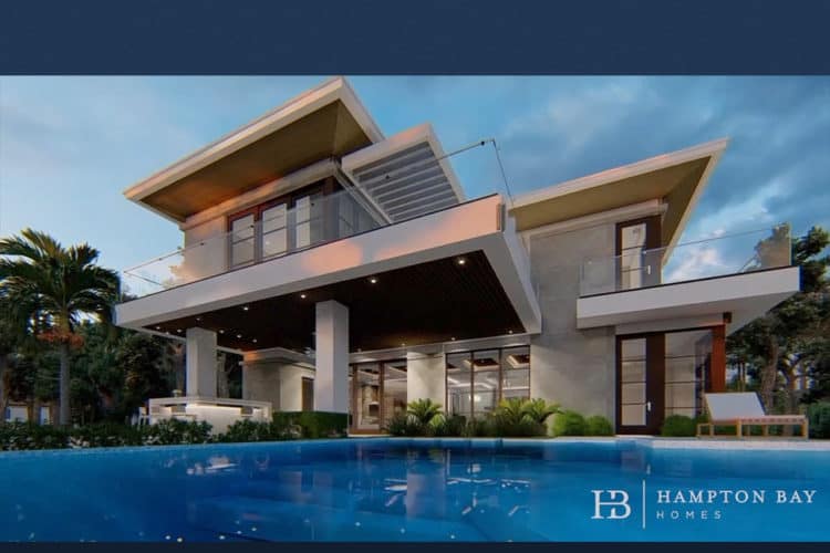 Rear Elevation of Custom Home in Orlando | Hampton Bay Homes